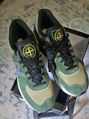 Stone Island x New Balance 574 Legacy Green Brown Men’s Running Sneakers